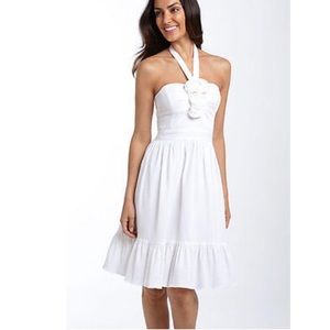 Maggie London white halter dress